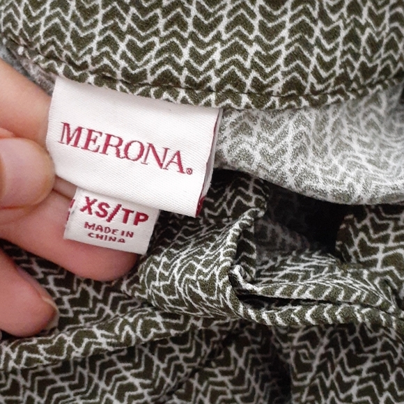 Merona olive pattern dress P3790 - Picture 8 of 9